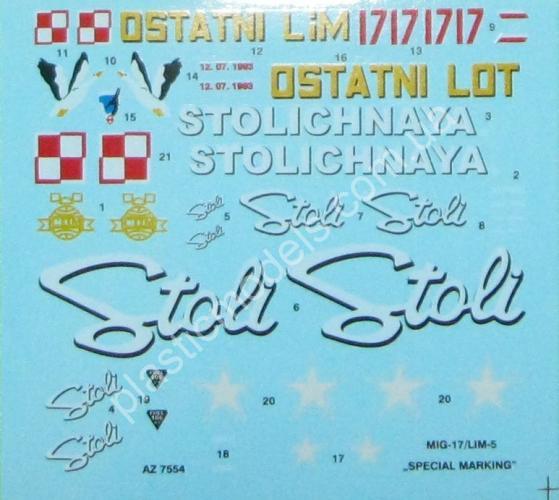 1/72 AZ model 7554 Mikoyan MiG-17F Special schemes