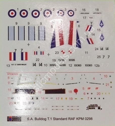 1/72 Kovozavody Prostejov 0298 S.A. Bulldog T.1 „RAF“