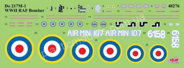 1/48 ICM 48276 Dornier Do 217 M-1 - RAF WWII Bomber