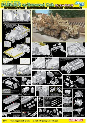 1/35 Dragon 6677 Sd.Kfz.10/5 w/Armored Cab fur 2cm FlaK 38