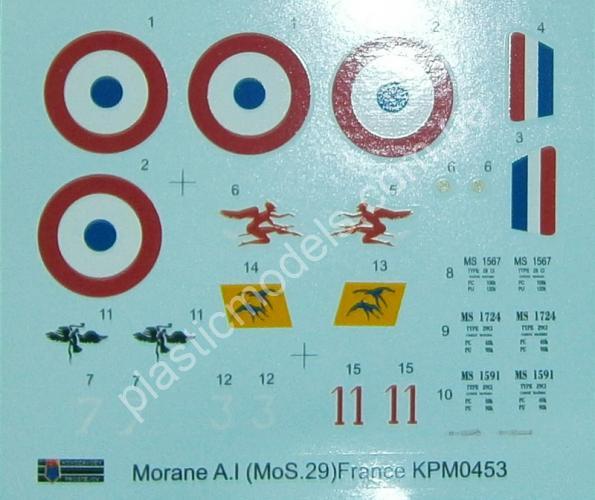 1/72 Kovozavody Prostejov 0453 Morane Saulnier MS.A.I “Over France”