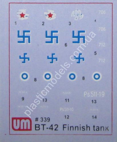 1/72 UM 339 Finnish tank BT-42