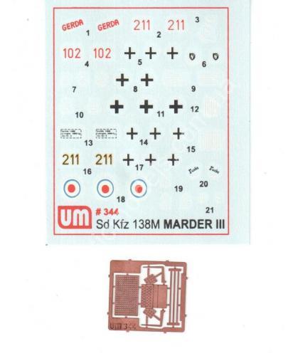 1/72 UM 344 MarderIII Sd.Kfz. 138 M