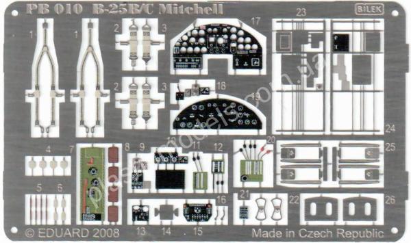 1/72 Bilek Pb 010 B-25B/C Mitchell Photo etched