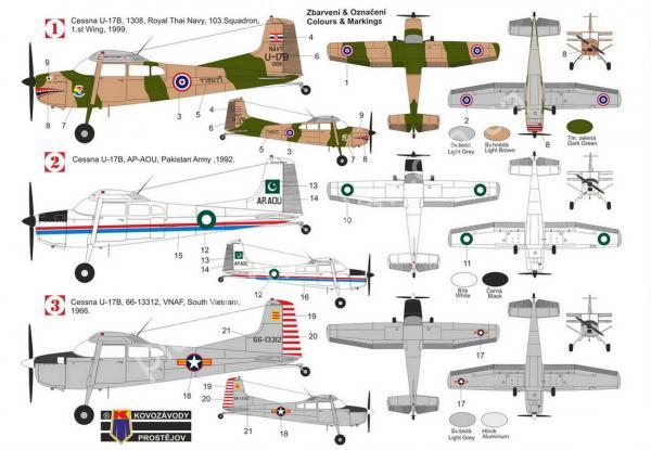 1/72 Kovozavody Prostejov 0495 Cessna U-17B „Asian users“