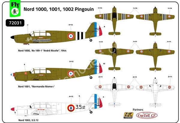 1/72 FLY 72031 Nord 1000,1001,1002 Pingouin