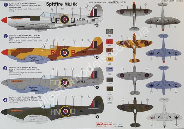 1/72 AZ model 7390 Supermarine Spitfire Mk.IXc MTO