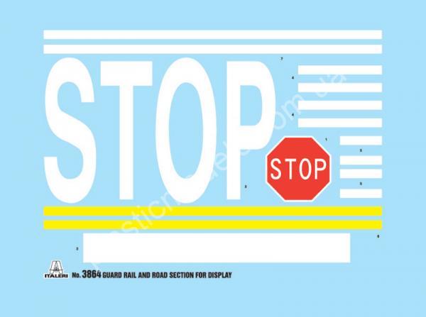1/24 Italeri 3864 Guard Rail & Road Section for display