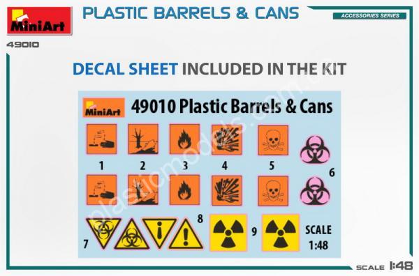 Plastic Barrels & Cans 1/48 MiniArt 49010