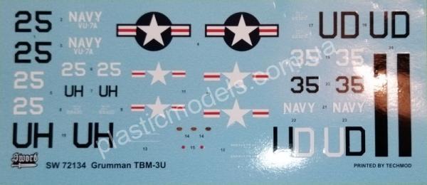 1/72 Sword 72134 Grumman TBM-3U Avenger