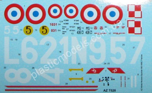 1/72 AZ model 7528 Morane-Saulnier MS.406C-1