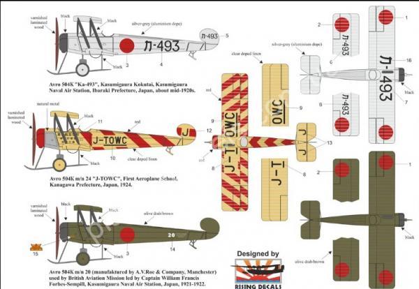 1/72 Kovozavody Prostejov 0461 Avro 504K “Japanese Users”
