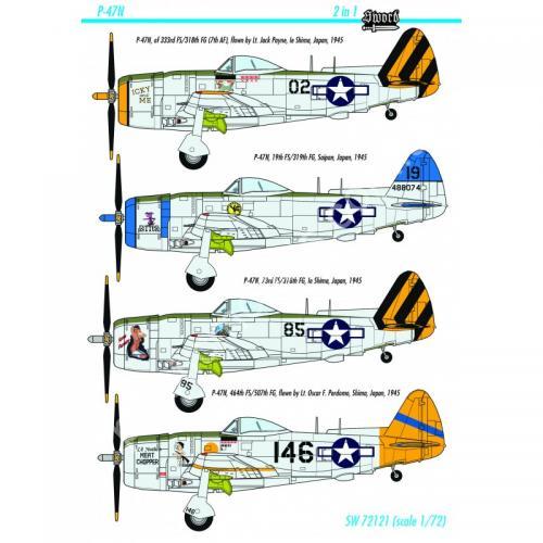 1/72 Sword 72121 Thunderbolt P-47N 2 in 1