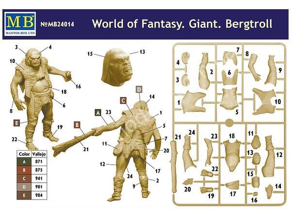 1/24 Master Box 24014 World of Fantasy. Giant. Bergtroll
