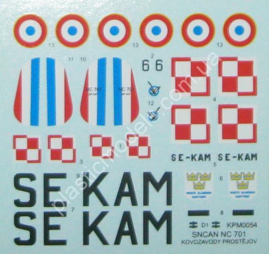 1/72 KPM 0054 NC.701 Martinet  France,Poland,Sweden