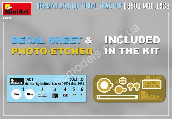1/35 MiniArt 38024 German Agricultural Tractor D8500 (Mod. 1938)