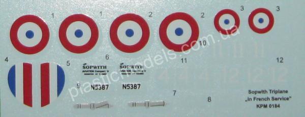 1/72 Kovozavody Prostejov 0184 Sopwith Triplane “France”