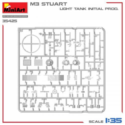 1/35 MiniArt 35425 M3 Stuart Light Tank. Initial Prod.
