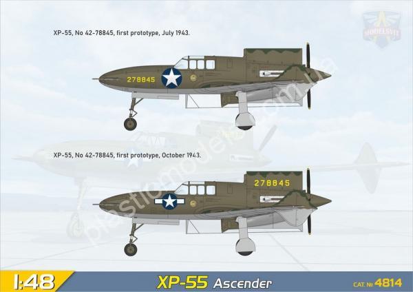 1/48 Modelsvit 4814 Curtiss XP-55 Ascender (1st prototype)