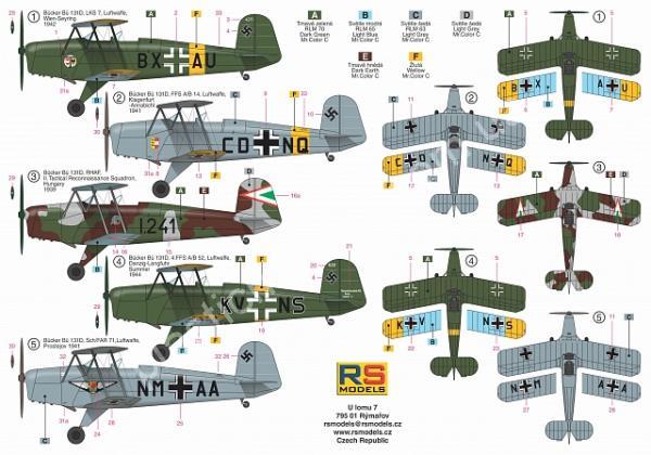 1/72 RS models 92205 Bücker 131 D 