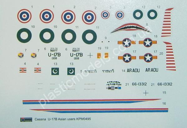 1/72 Kovozavody Prostejov 0495 Cessna U-17B „Asian users“
