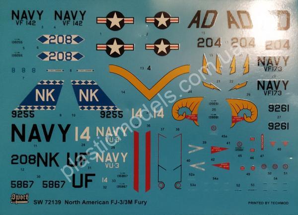 1/72 Sword 72139 North American FJ-3/3M Fury