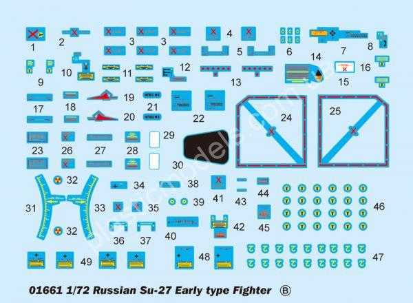 1/72 Trumpeter 01661 Su-27 Early type Fighter