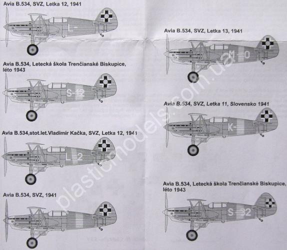 1/72 HR model 72003 Avia B-534/IV Slovak Air Force (incl. PE)