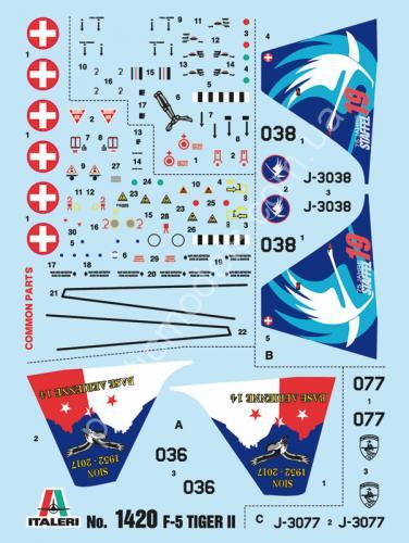 1/72 Italeri 1420 F-5E Swiss Air Force
