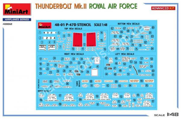Thunderbolt Mk.II Royal Air Force Advanced Kit 1/48 MiniArt 48012