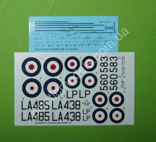 1/72 Admiral 7209 Supermarine Seafire Mk.45 w/PE