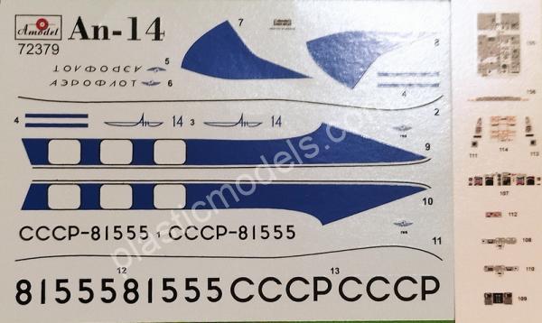 1/72 A-model 72379 aircraft An-14 Blue Aeroflot