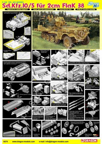 1/35 Dragon 6676 Sd.Kfz.10/5 fur 2cm FlaK 38