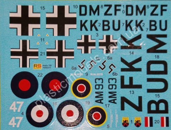 1/72 RS models 92272 Arado Ar 199 