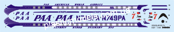 1/144 Roden 301 DC-7C Pan American World Airways (PAA)