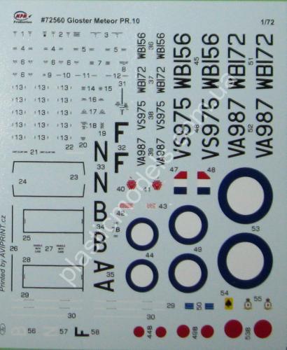 1/72 MPM 72560 Gloster Meteor PR Mk.10 