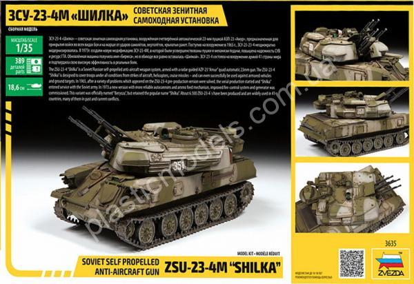 1/35 Zvezda 3635 Soviet Self propelled anti-aircraft gun ZSU-23-4M 
