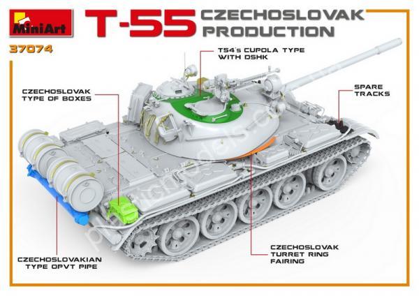 1/35 MiniArt 37074 T-55 Czechoslovak Production