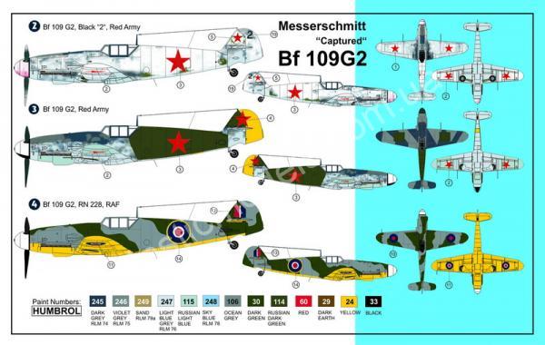1/72 AZ model 7496 Bf 109G-2 Captured USAF RAF Red Army