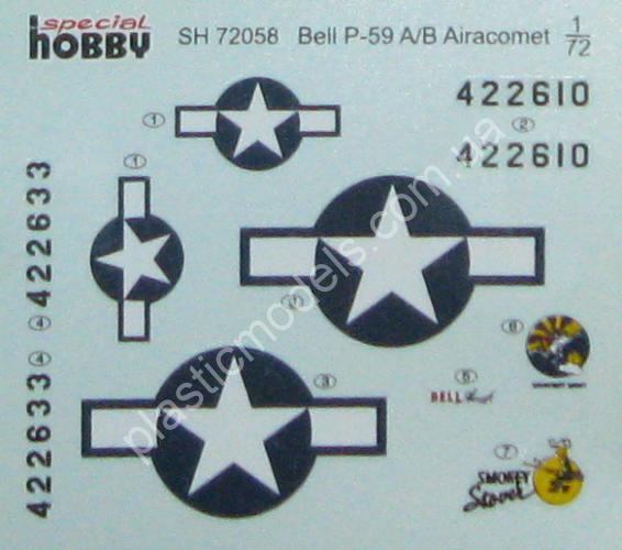 1/72 Special hobby 72058 P-59A/B Airacomet