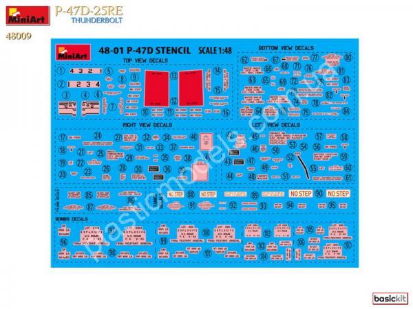 P-47D-25RE Thunderbolt Basic Kit 1/48 MiniArt 48009