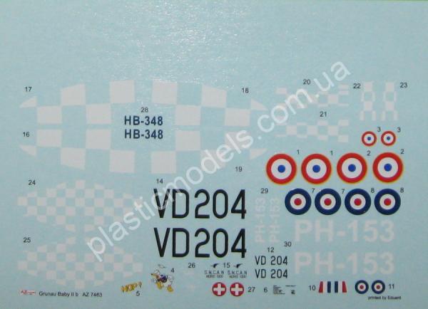 1/72 AZ model 7463 Nord 1300/Slingsby/Fokker Baby IIb 2-in-1