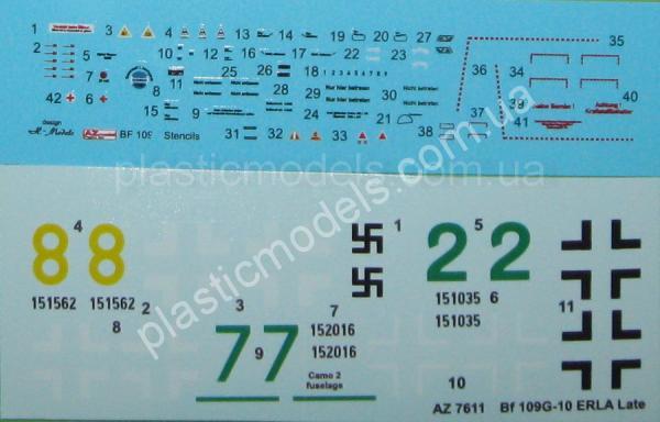 1/72 AZ model 7611 Messerschmitt Bf 109G-10Erla „Late“ Block 15XX