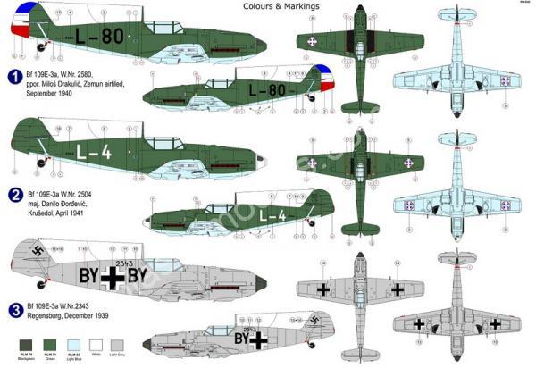 1/72 AZ model 7688 Messerschmitt Bf 109E-3 „In Yugoslavian service“