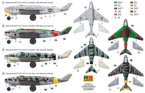 1/72 RS models 92259 Messerschmitt Me P.1107 Aufklärer