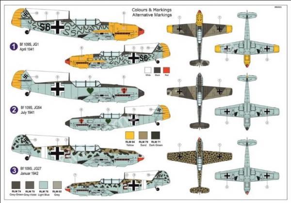 1/72 AZ model 7872 Messersmitt Bf 109S “Kampf – Zweisitzer Emil”