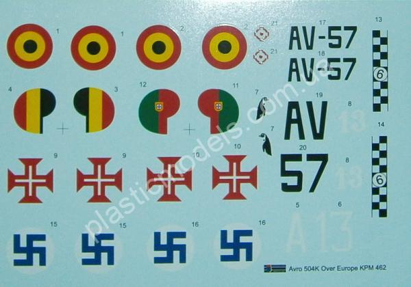 1/72 Kovozavody Prostejov 0462 Avro 504K “Over Europe”