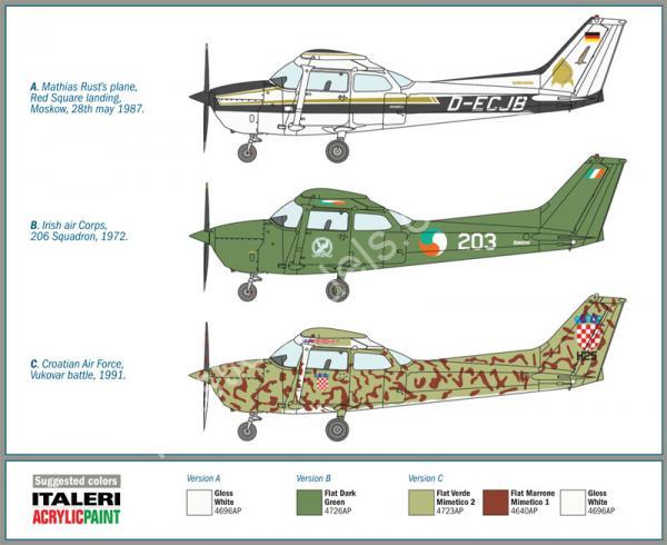 1/48 Italeri 2764 Cessna 172 Skyhawk 1987 Landing on Red Square