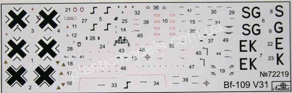 1/72 A-model 72219 fighter Bf 109 V31