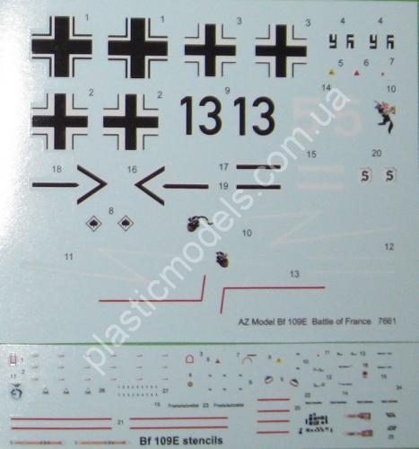1/72 AZ model 7661 Bf 109E-3 „Battle of France“.